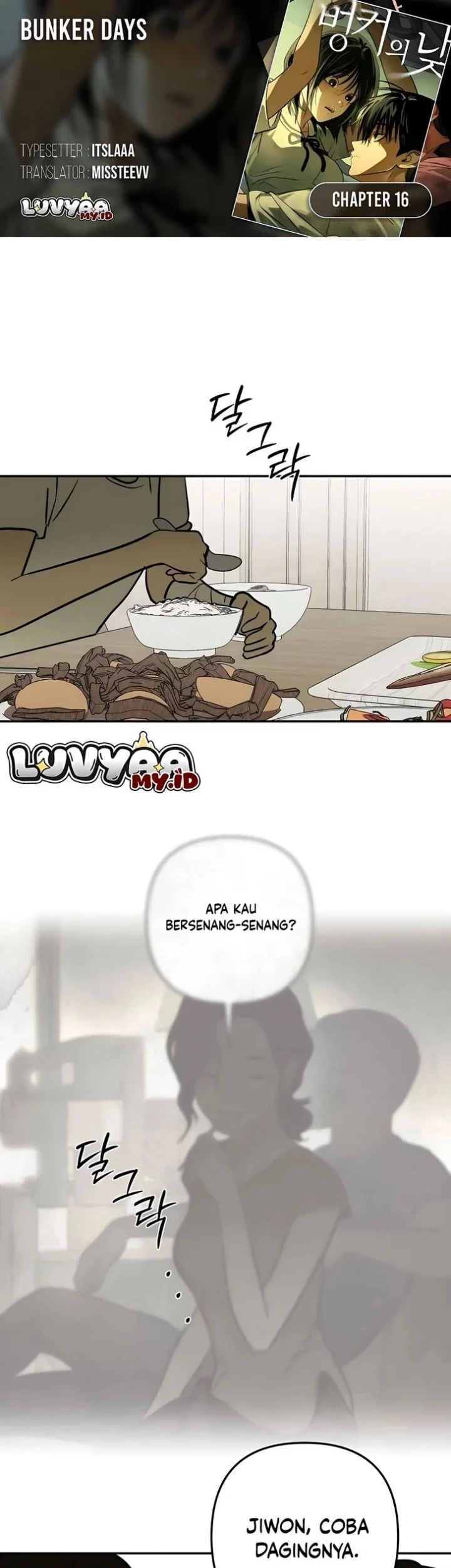 Komik Daytime in the Bunker Chapter 16 gambar 1