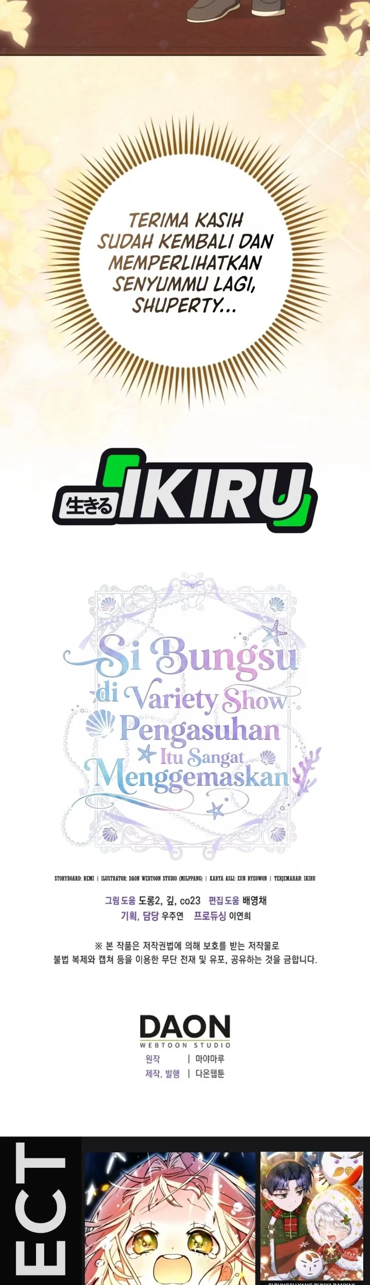 Si Bungsu di Variety Show Pengasuhan Itu Sangat Menggemaskan Chapter 36 Gambar 77