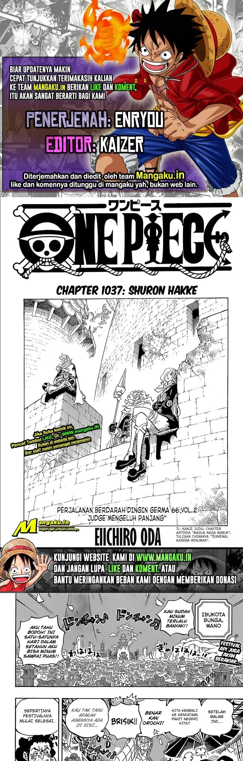 Komik One Piece Chapter 1037 gambar 1