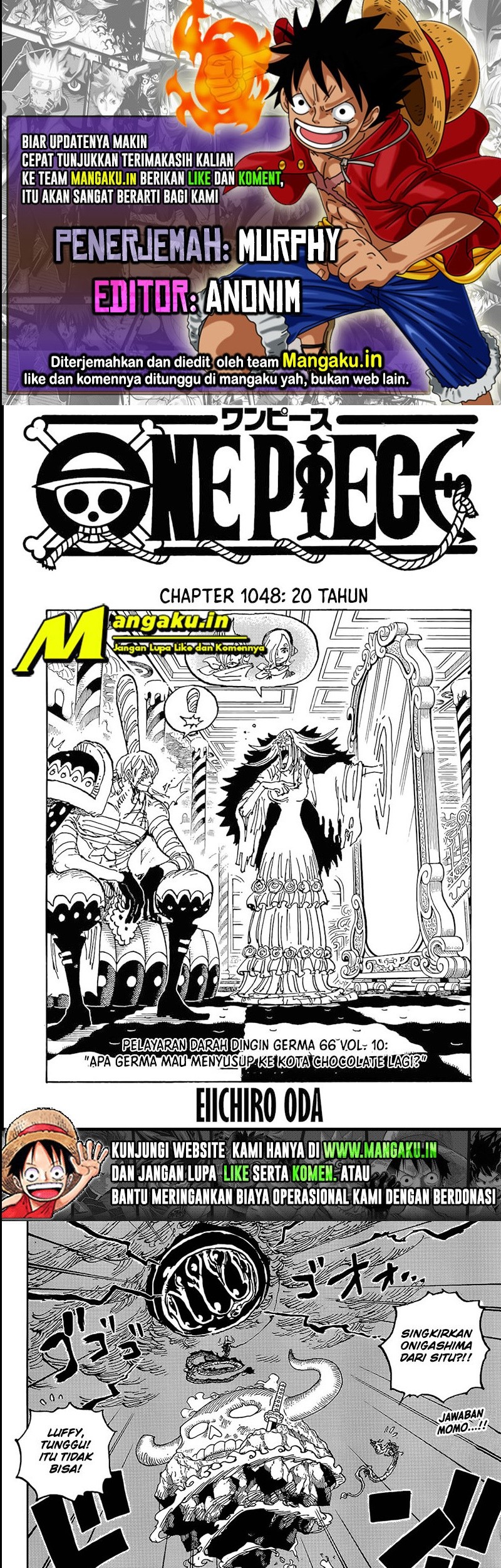 Komik One Piece Chapter 1048 gambar 1