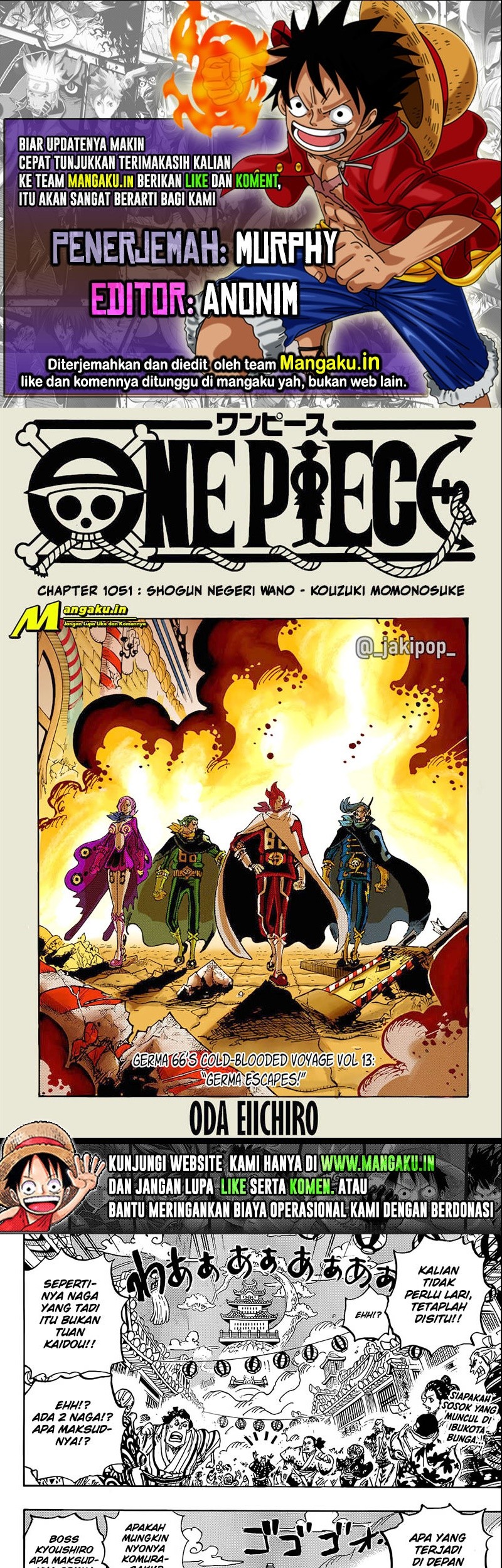 Komik One Piece Chapter 1051 gambar 1