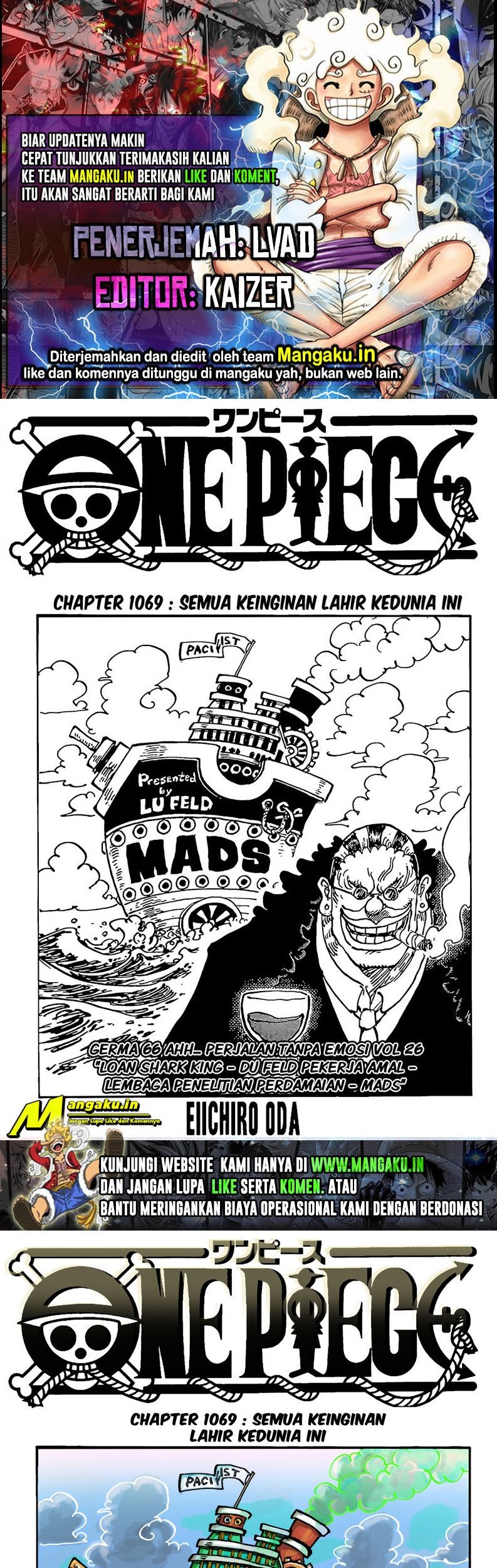 Komik One Piece Chapter 1069 gambar 1