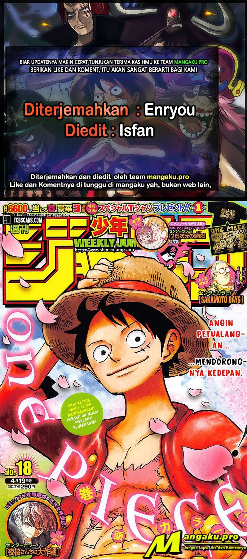 Komik One Piece Chapter 1009 gambar 1