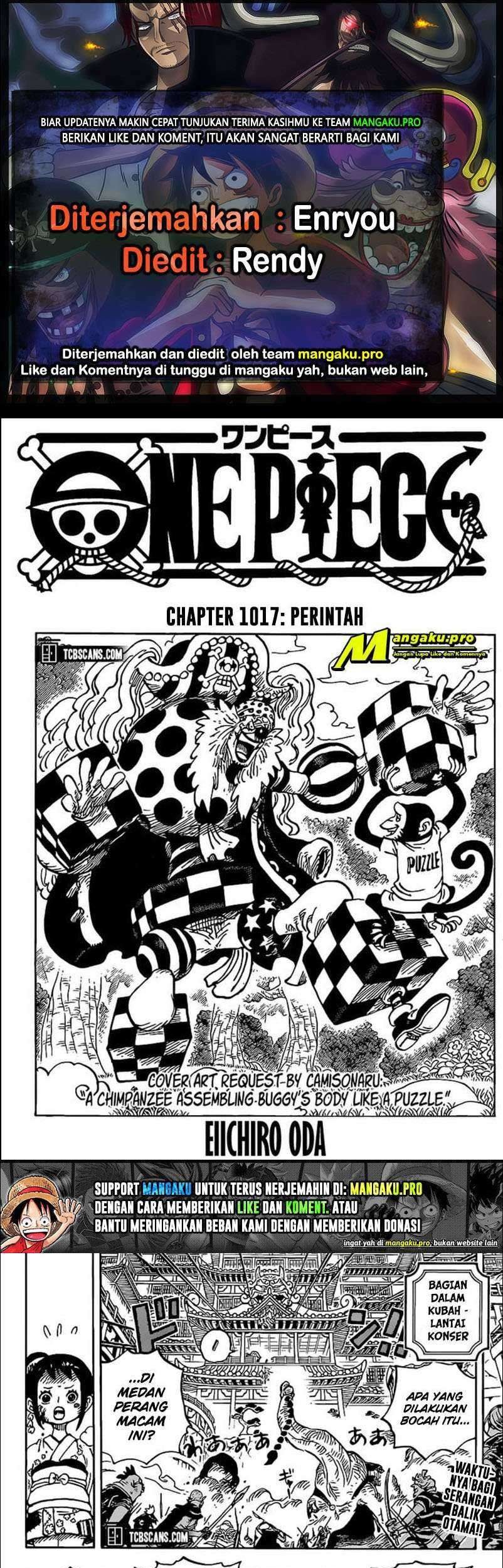 Komik One Piece Chapter 1017 gambar 1