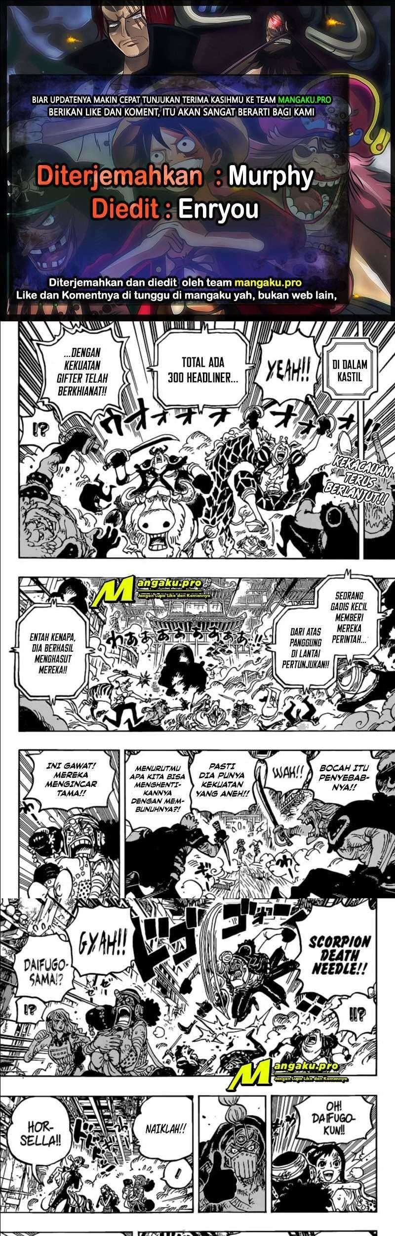 Komik One Piece Chapter 1018 gambar 1