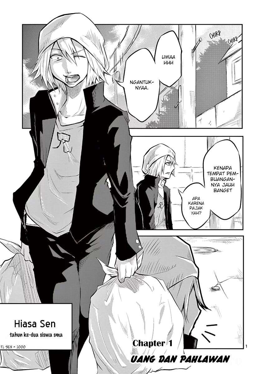 Manga 1000 Yen Hero Chapter 1 gambar 2